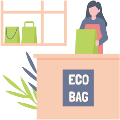 エコバックを使用する人